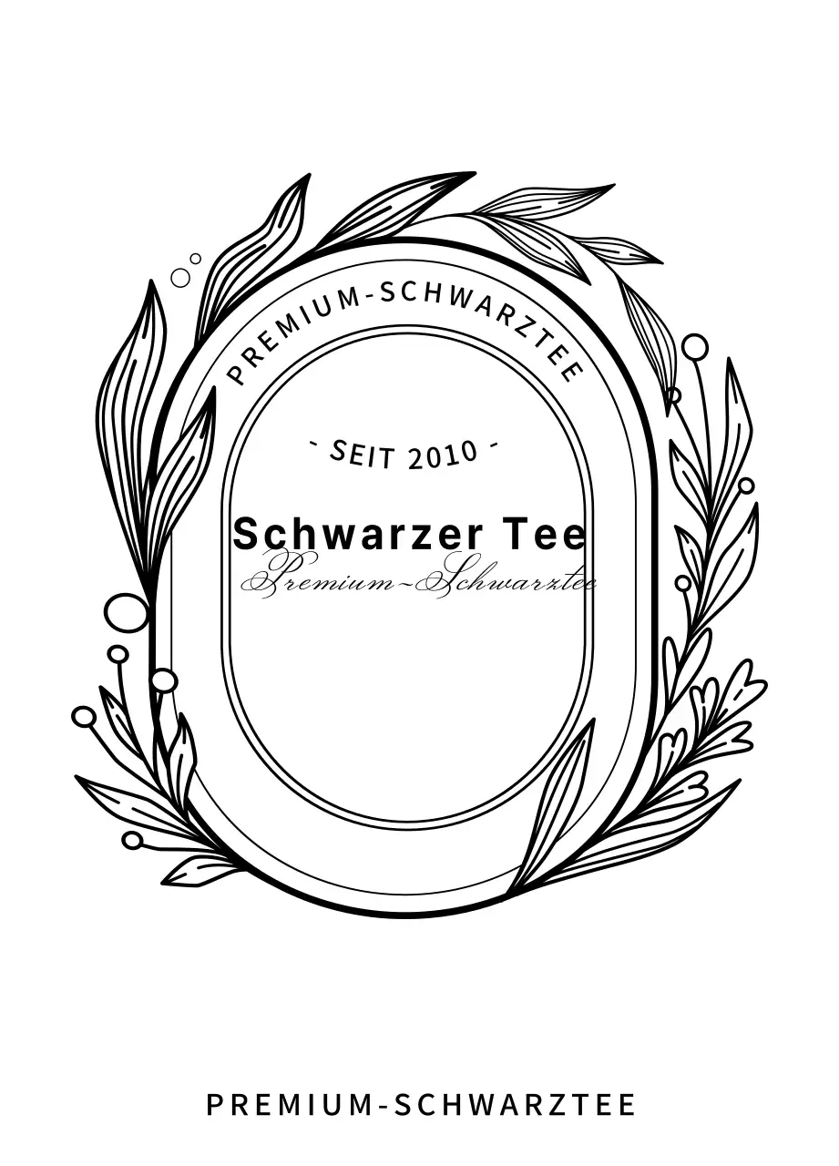 Linie Illustration Schwarzer Tee Paket