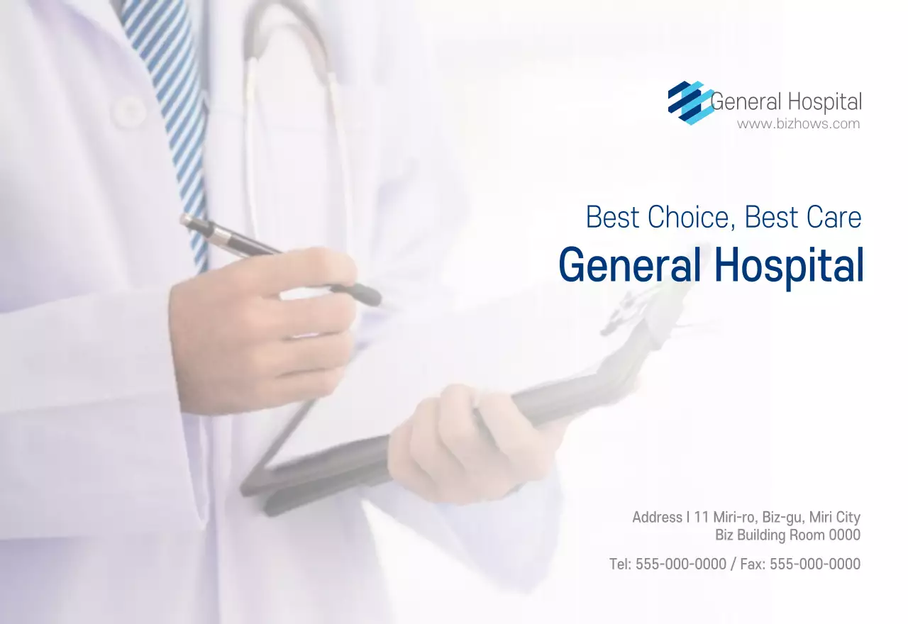 Navy White Simple Hospital