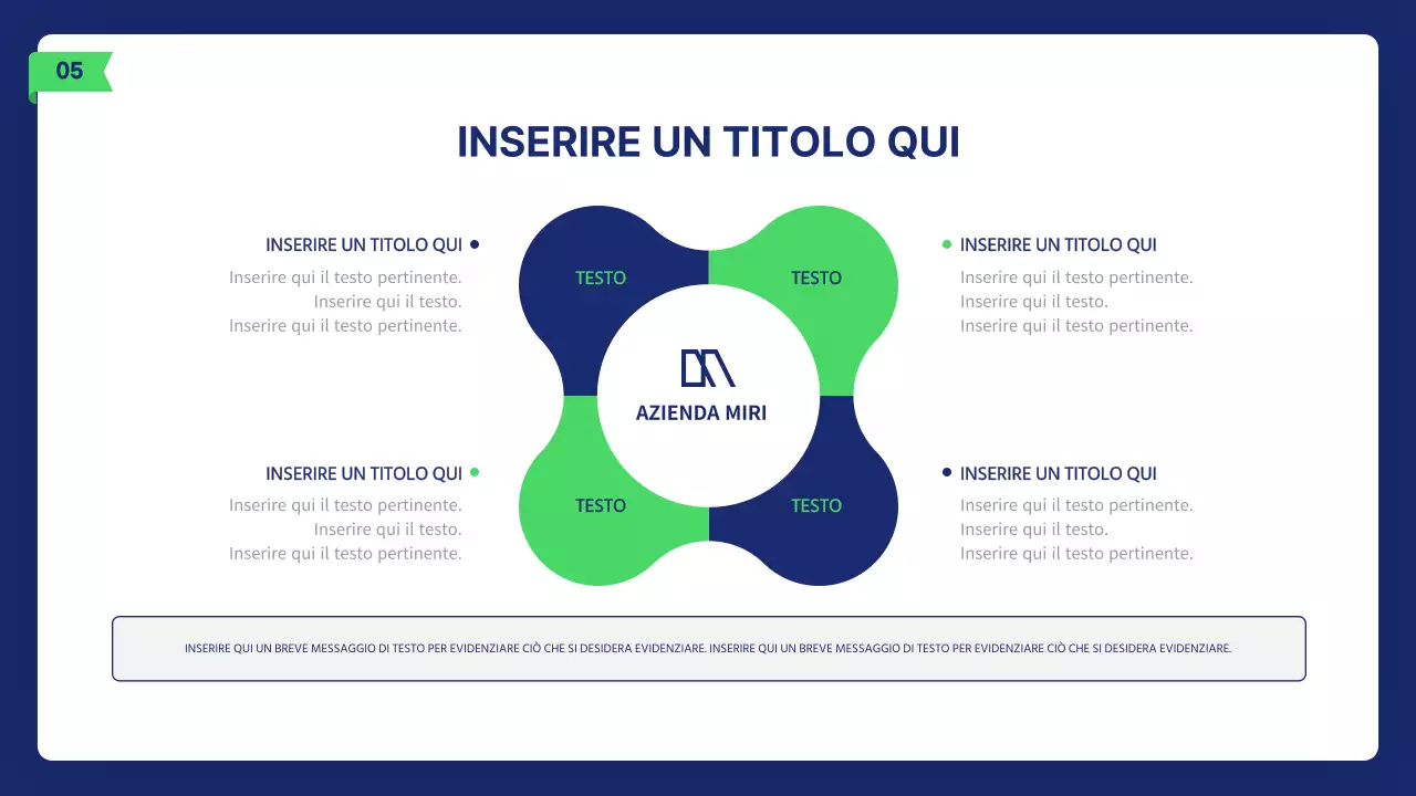 Relazione illustrativa aziendale pulita in marina