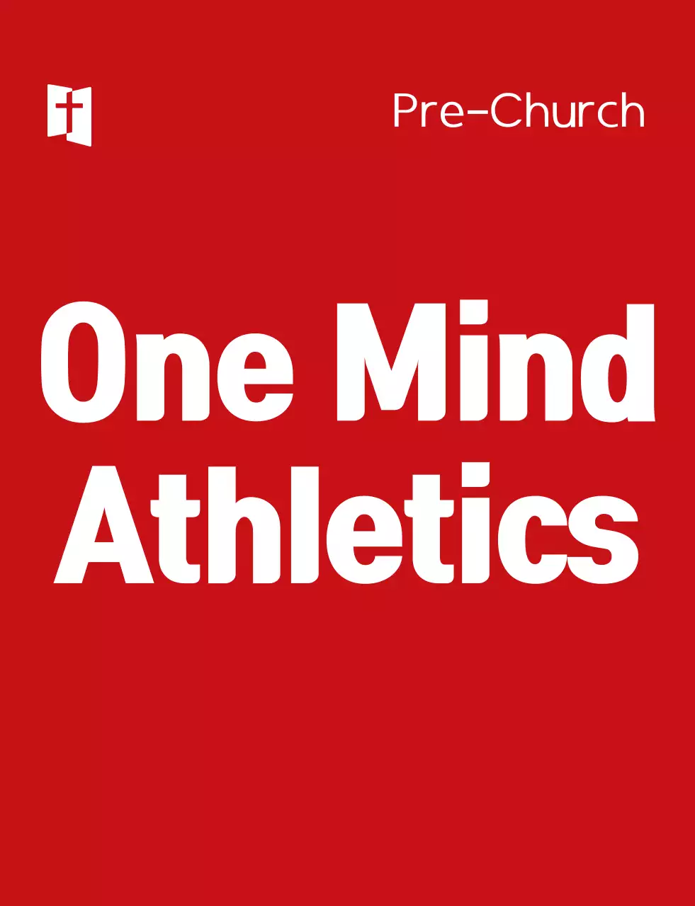 Church sports day team identification vests with red white simple symbols
