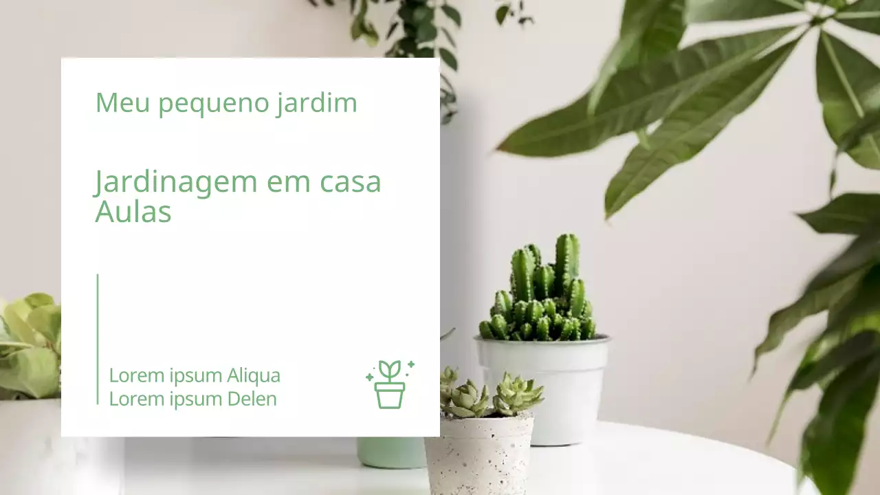 Proposta de aula (apresentação) verde-oliva e quente