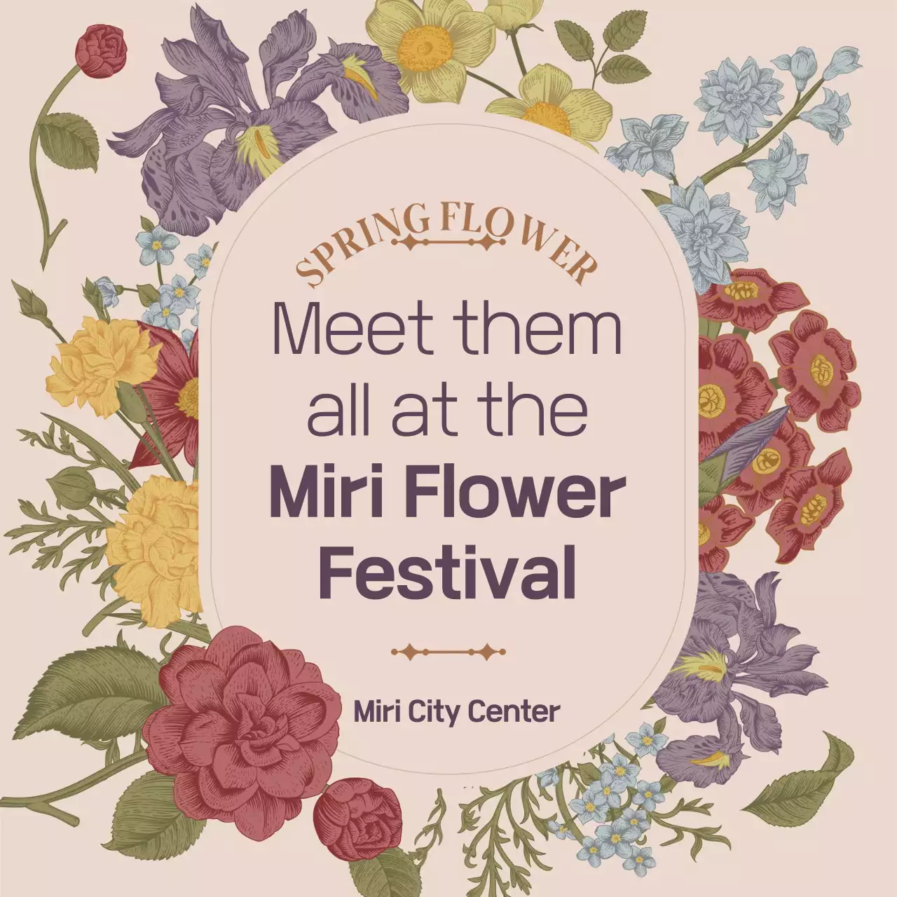 Spring flower concept of pink vintage flower full concept