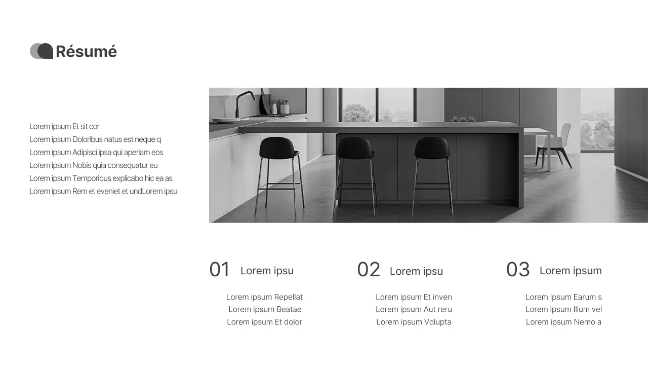 Modèle de design d'espace blanc et gris