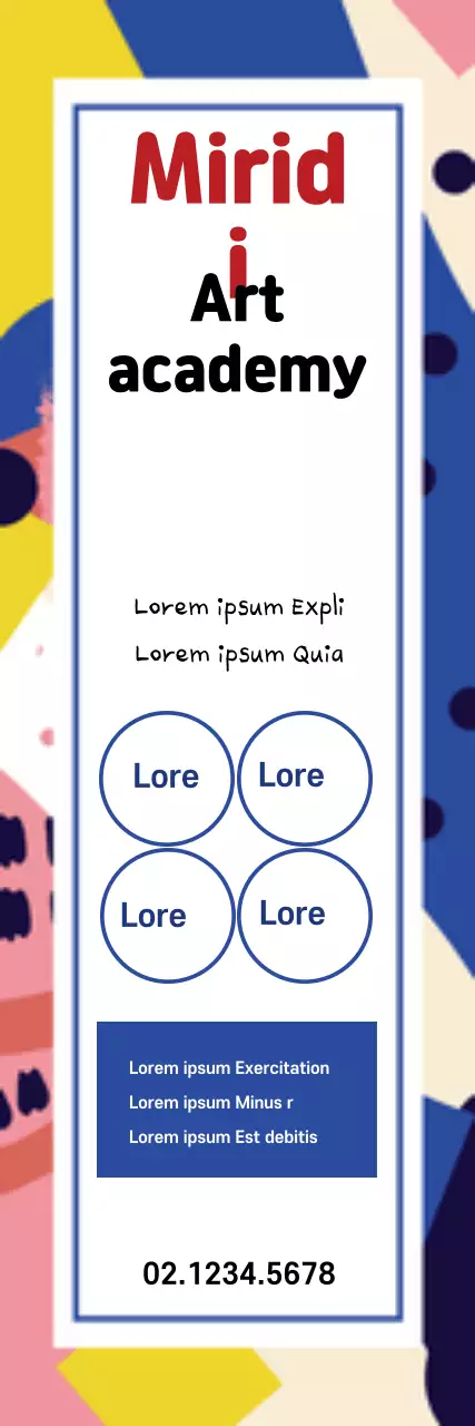 Banner de promoção de arte moderna colorida