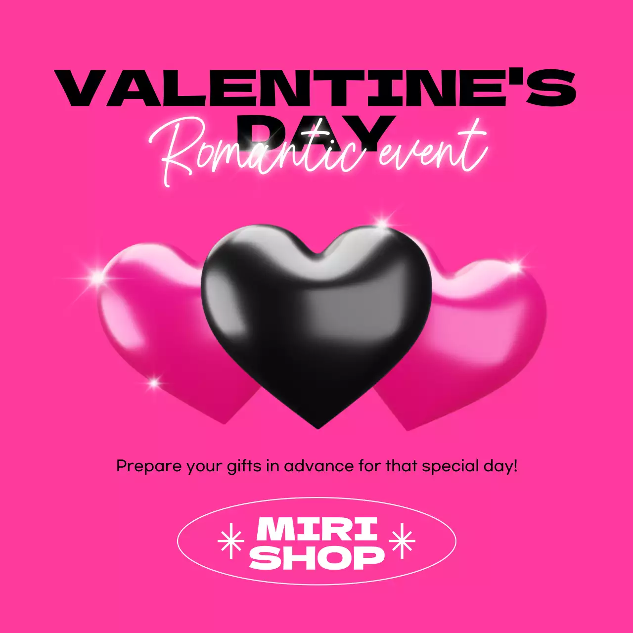 Pink Trendy Valentine's Promotion Instagram Post