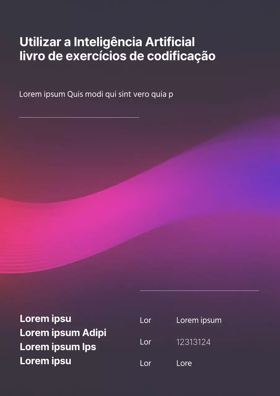 Livro de exercícios de codificação de inteligência artificial com Purple Waves