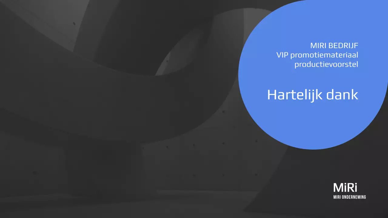 Voorstel voor een blauw getint VIP-promotiestuk