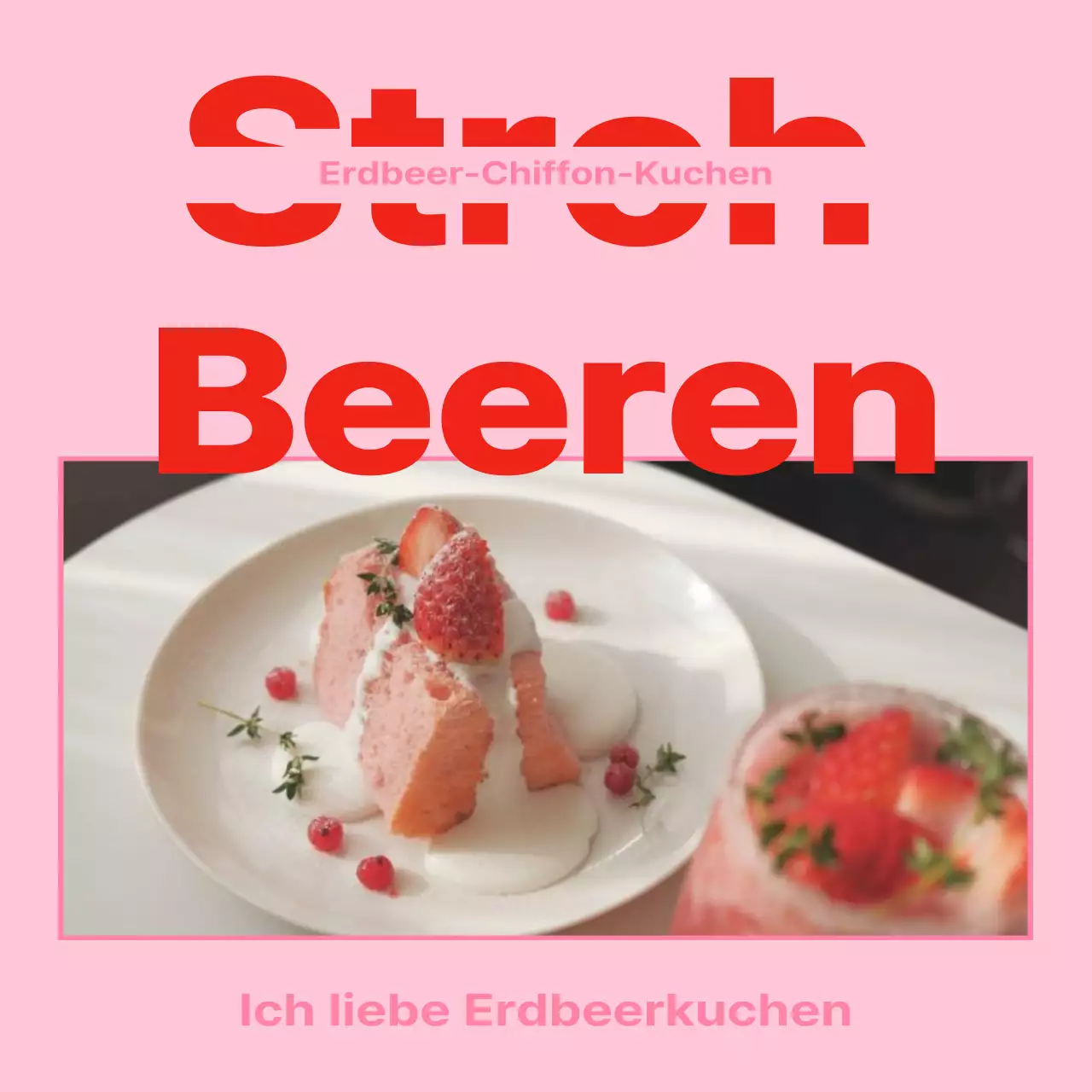 Werben Sie für ein Fotorahmen-Menü in Rot und Rosa