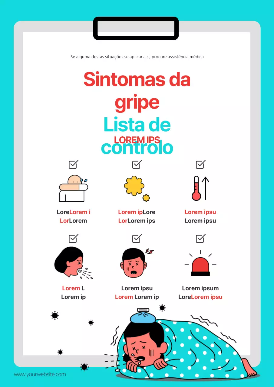 Lista de controlo dos sintomas da gripe