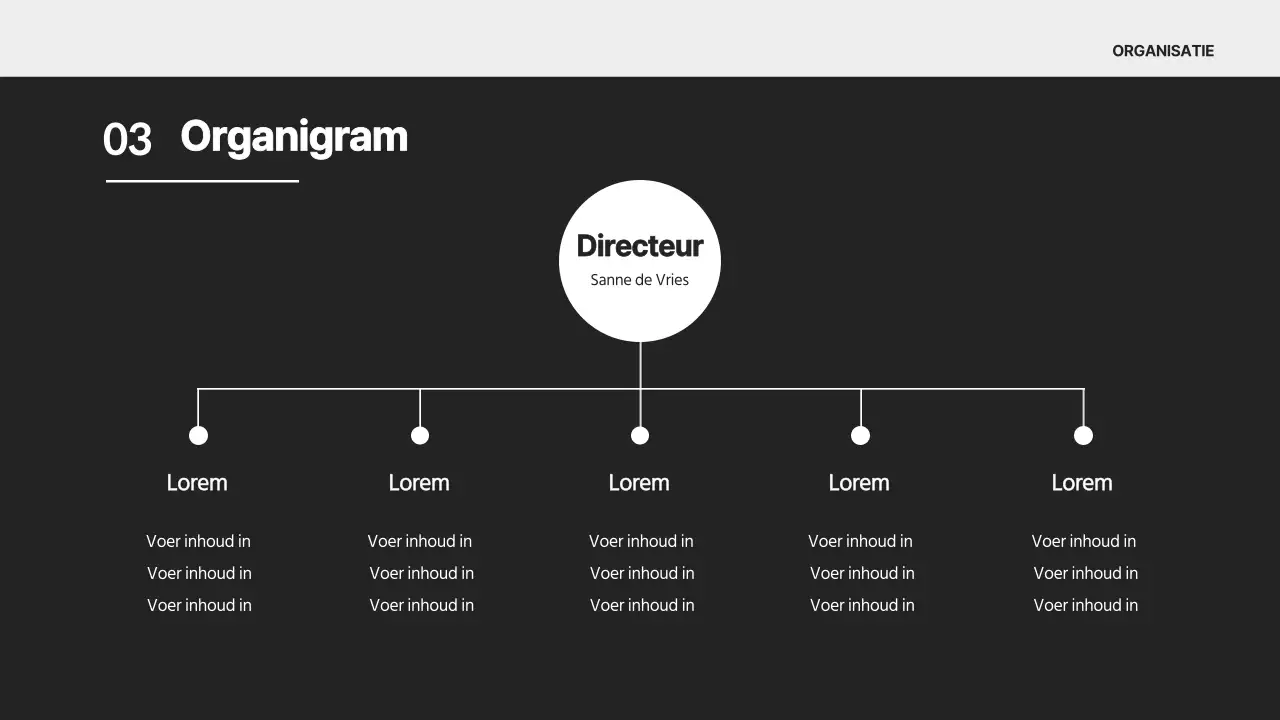 Een eenvoudig bedrijfsprofiel in zwart-wit