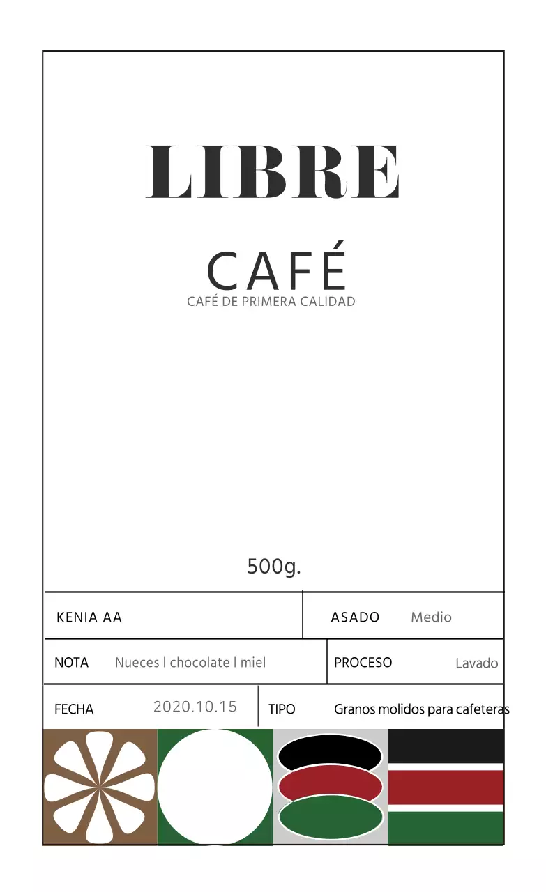 Etiquetas Café Bean 02