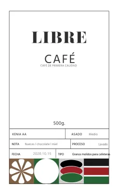 Etiquetas Café Bean 02