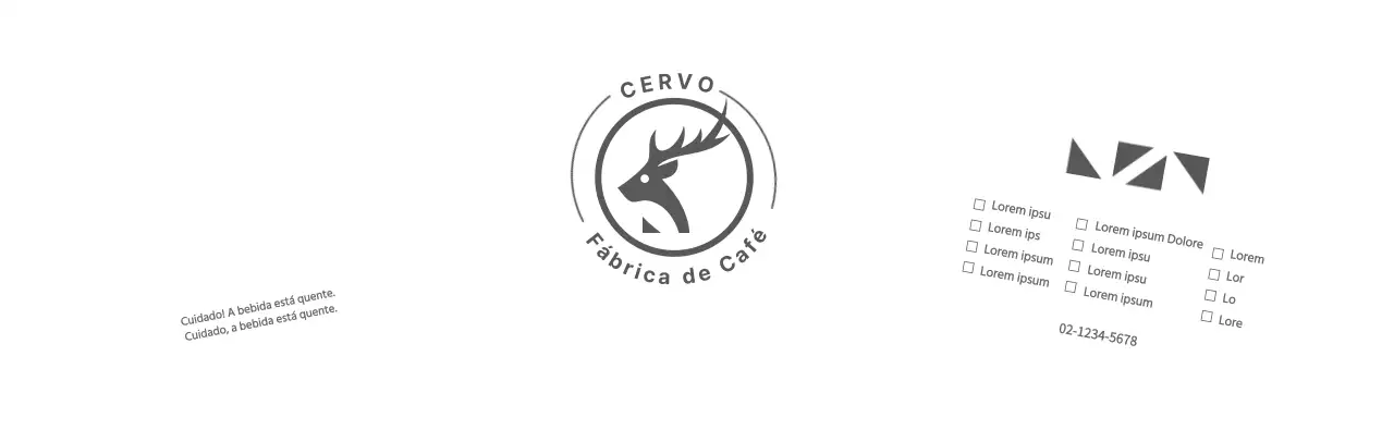 Porta-copos para café com logótipo de veado