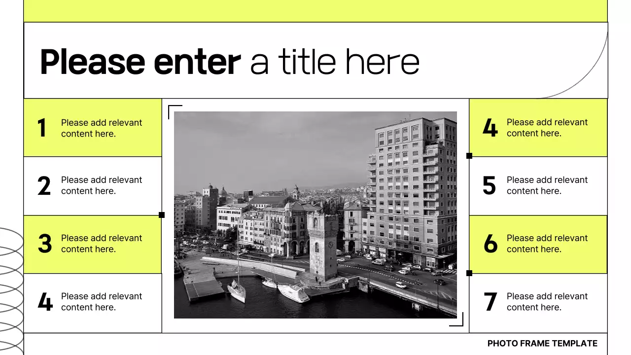 노란색 모던 사진 템플릿 프레젠테이션