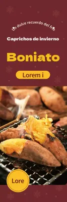 Anuncio menú boniato foto marrón