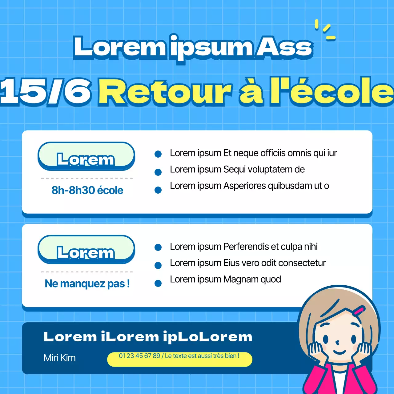 Lettres de rentrée scolaire