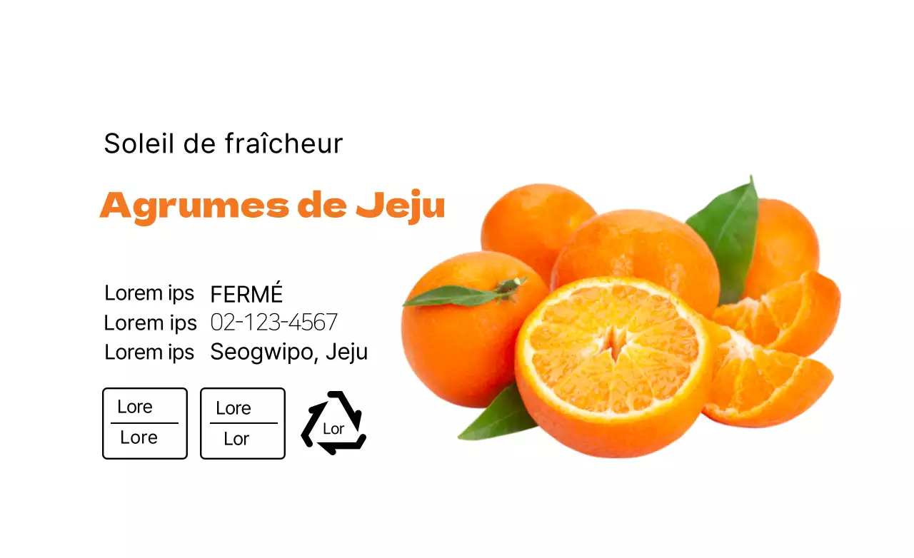 Informations sur les agrumes de Jeju