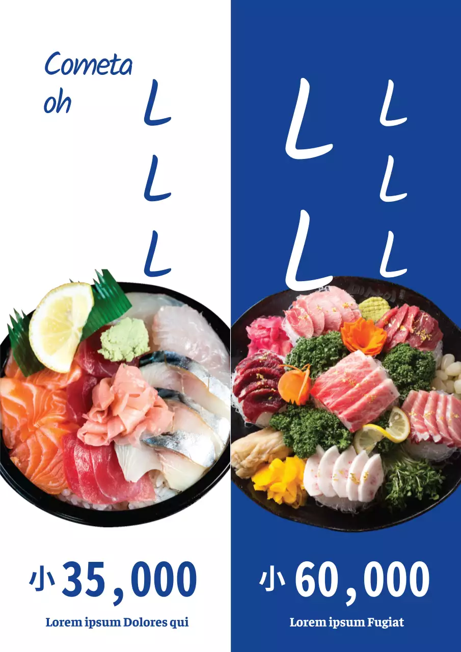 Una barra de menú sencilla con fondo azul