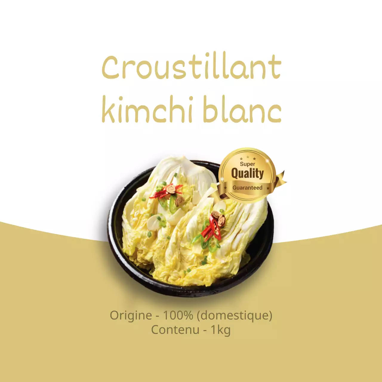 Kimchi blanc croustillant