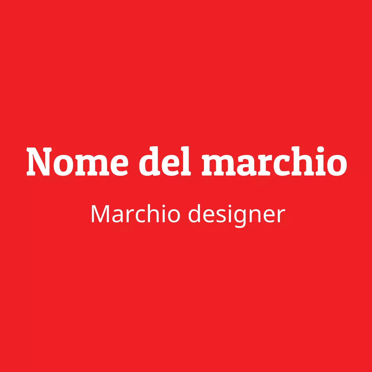 Marchio rosso bianco semplice