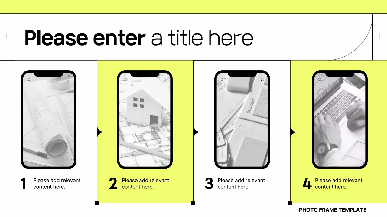 노란색 모던 사진 템플릿 프레젠테이션