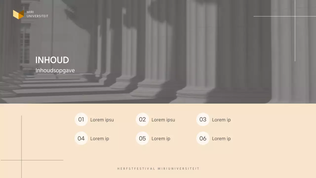 Eenvoudig beige en zwart-wit sponsorvoorstel voor universiteitsfestival