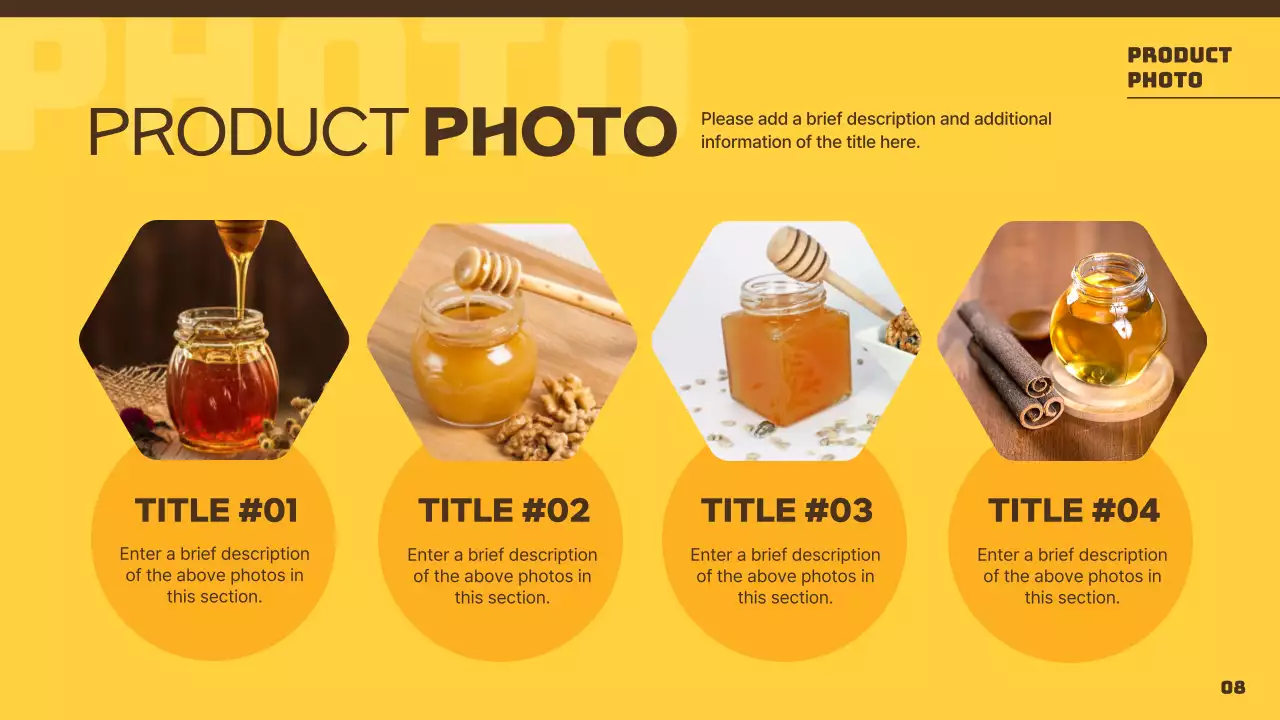Yellow Minimal Honey Promotion Presentation
