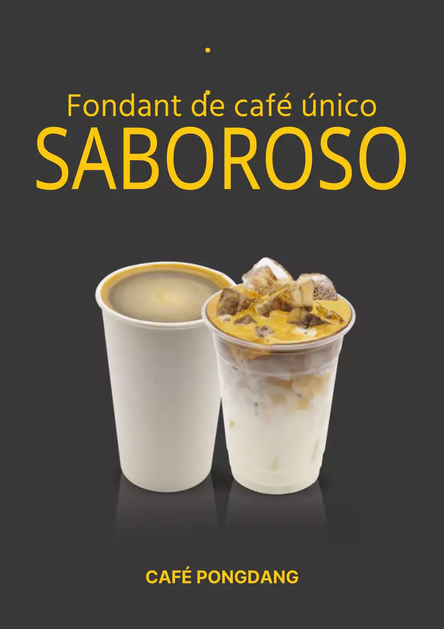 Anuncie o seu menu de bebidas Simple Café Latte