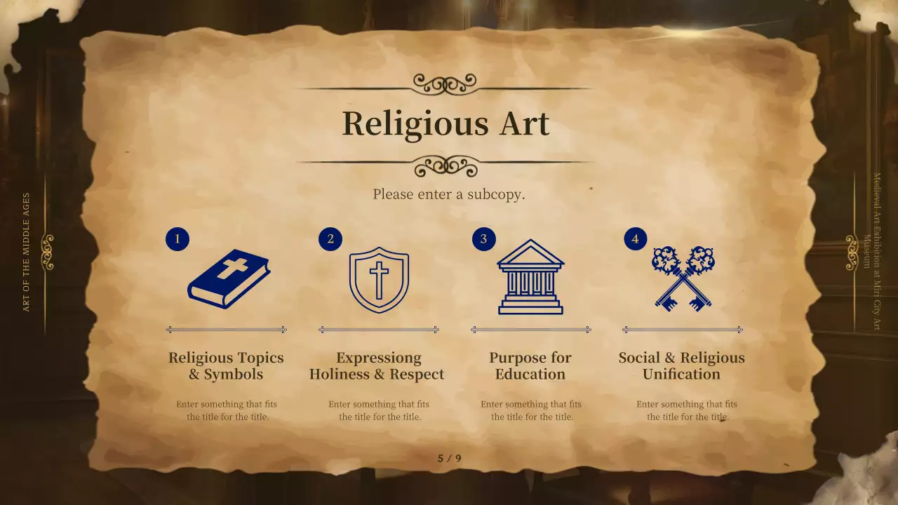 Brown Medieval Art Guide Presentation