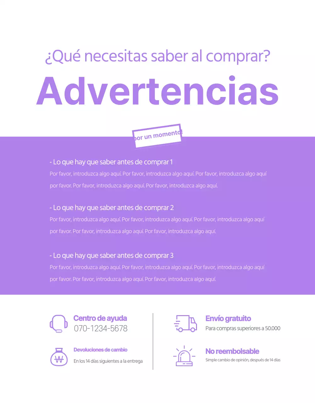 Diseño básico para la venta de productos