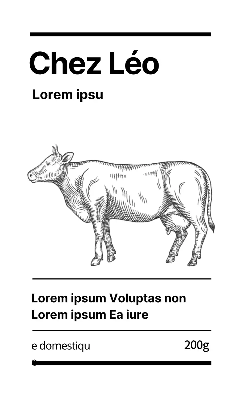 Étiquettes alimentaires blanches illustrées et propres