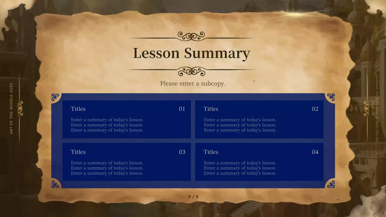 Brown Medieval Art Guide Presentation