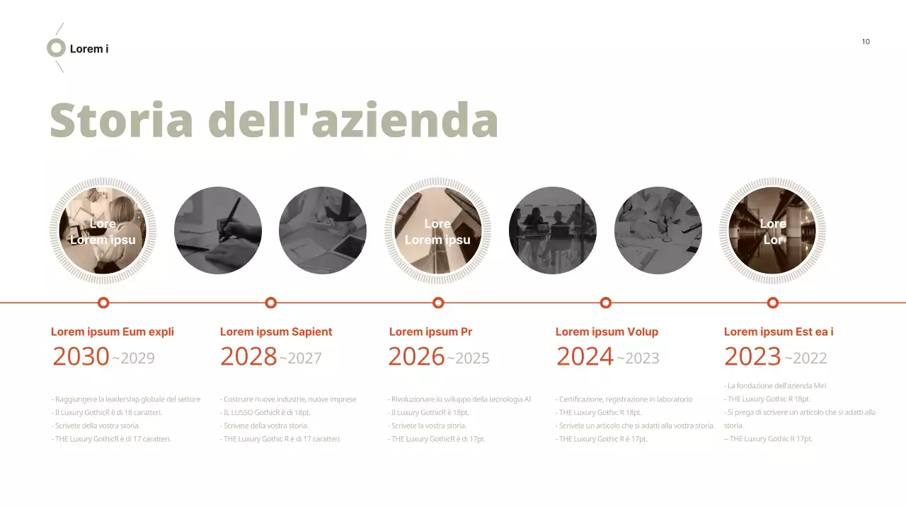 Proposta commerciale dal sapore rosso-marrone