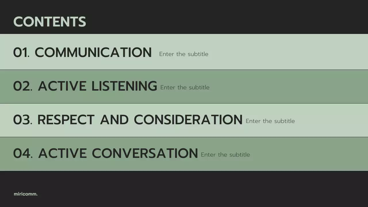 Effective communication strategies in green color