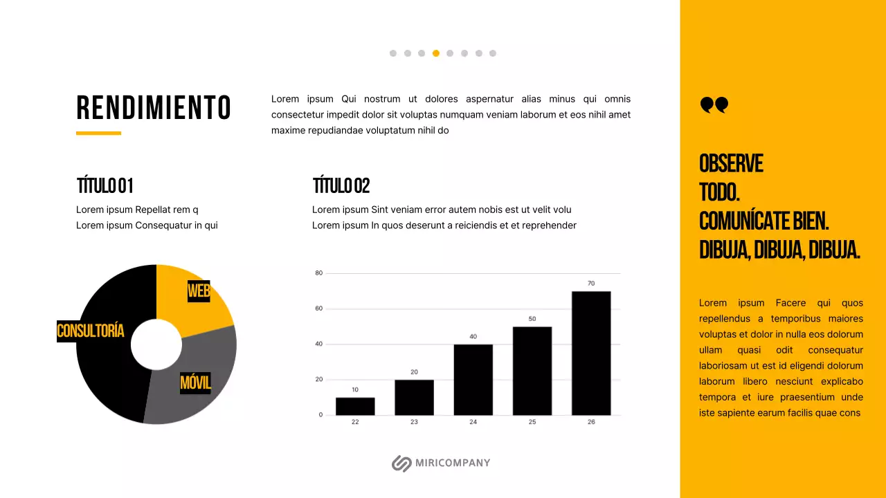 Plan de empresa sencillo de Año Nuevo en blanco y naranja