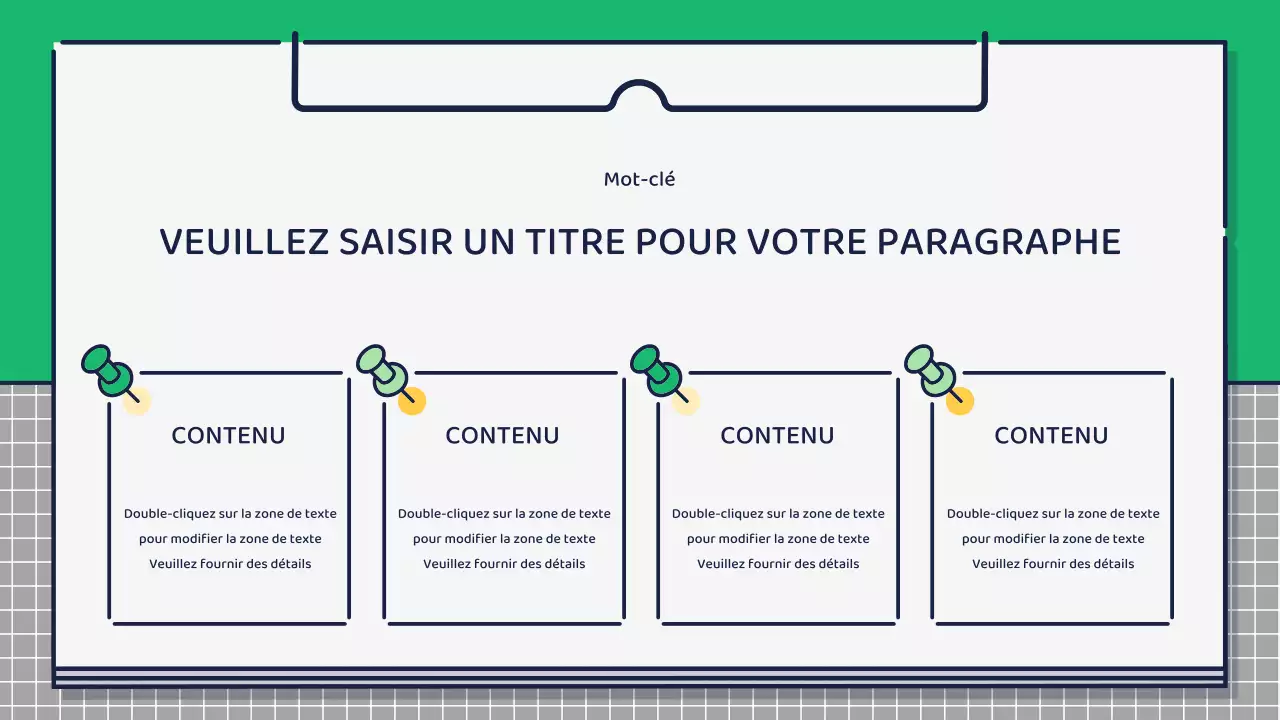 Présentation sur la conception d'icônes mignonnes et basiques en vert et jaune
