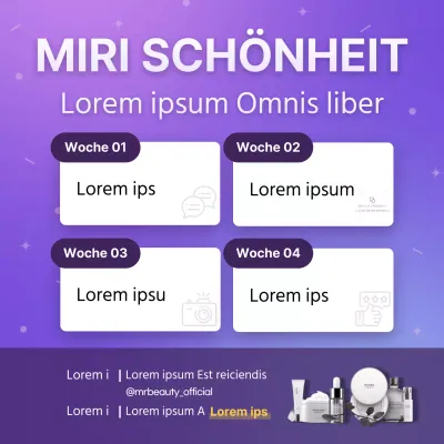 Werben Sie für eine violette, luxuriöse Veranstaltung zur Einführung von Schönheit