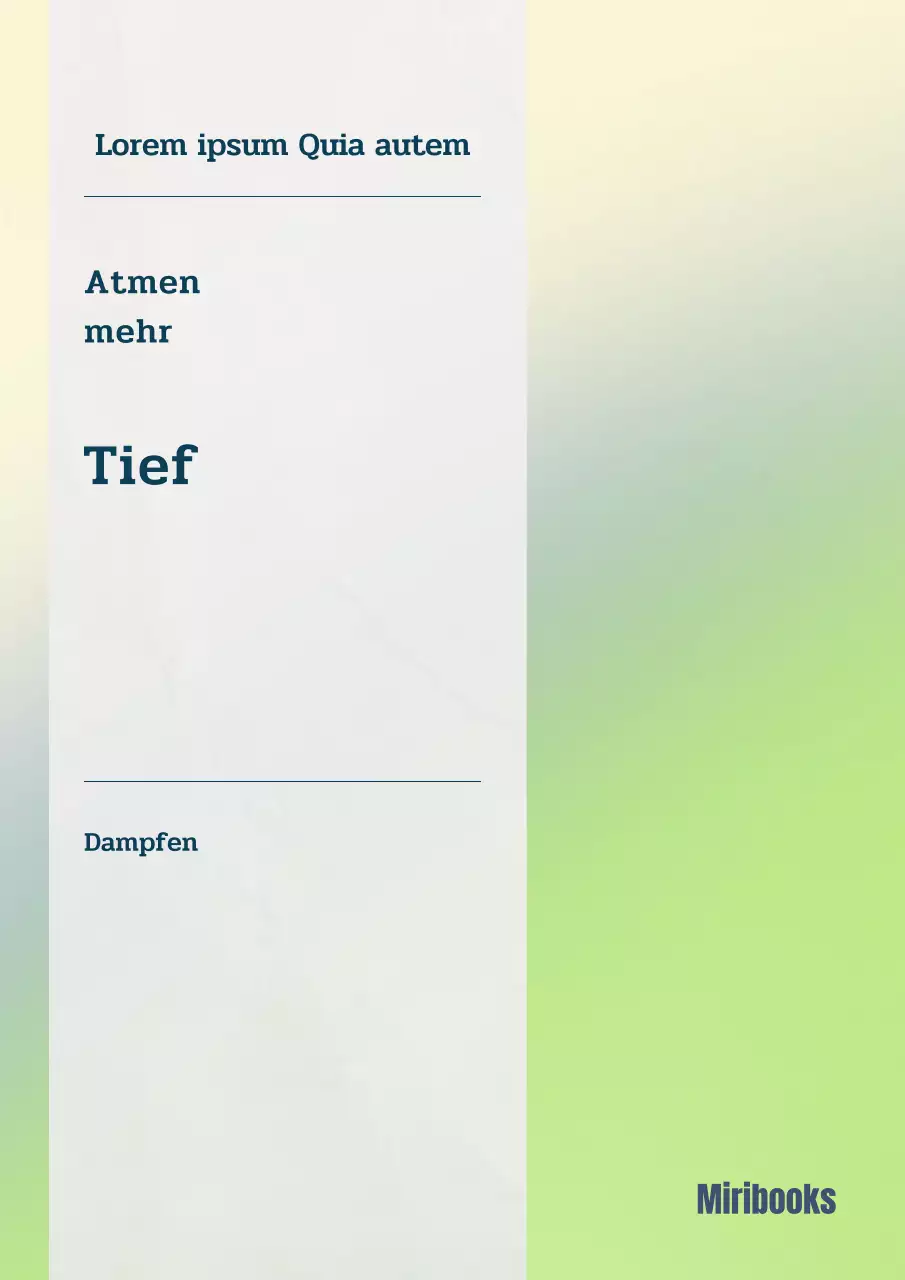 Ein Atemführer mit einfachen Bändern auf einem gelb-grünen Hintergrund mit Farbverlauf.