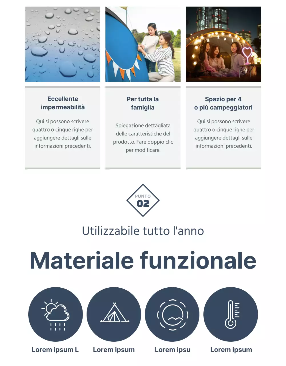 Vendita di articoli da campeggio