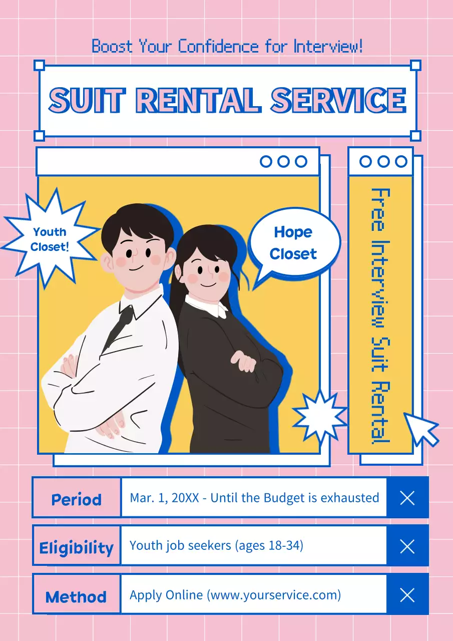 Pink Modern Job Promotion Poster