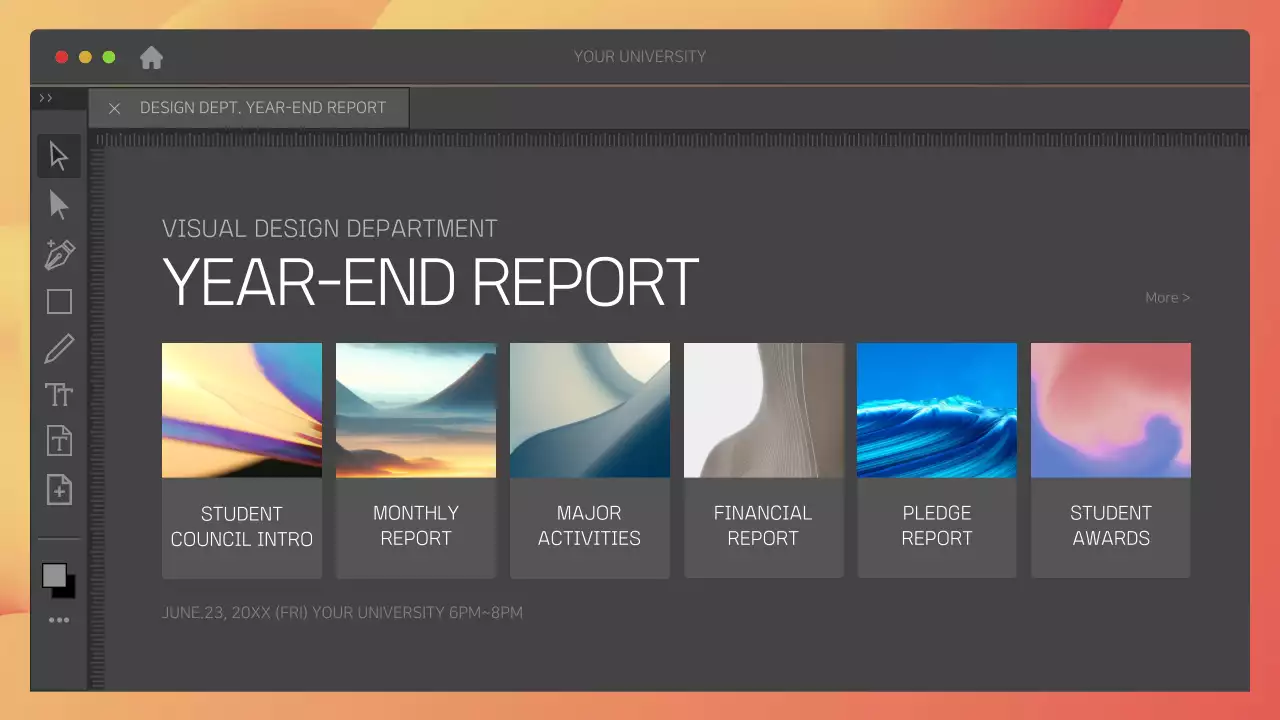 Tài liệu trình bày báo cáo thiết kế hiện đại màu xám
