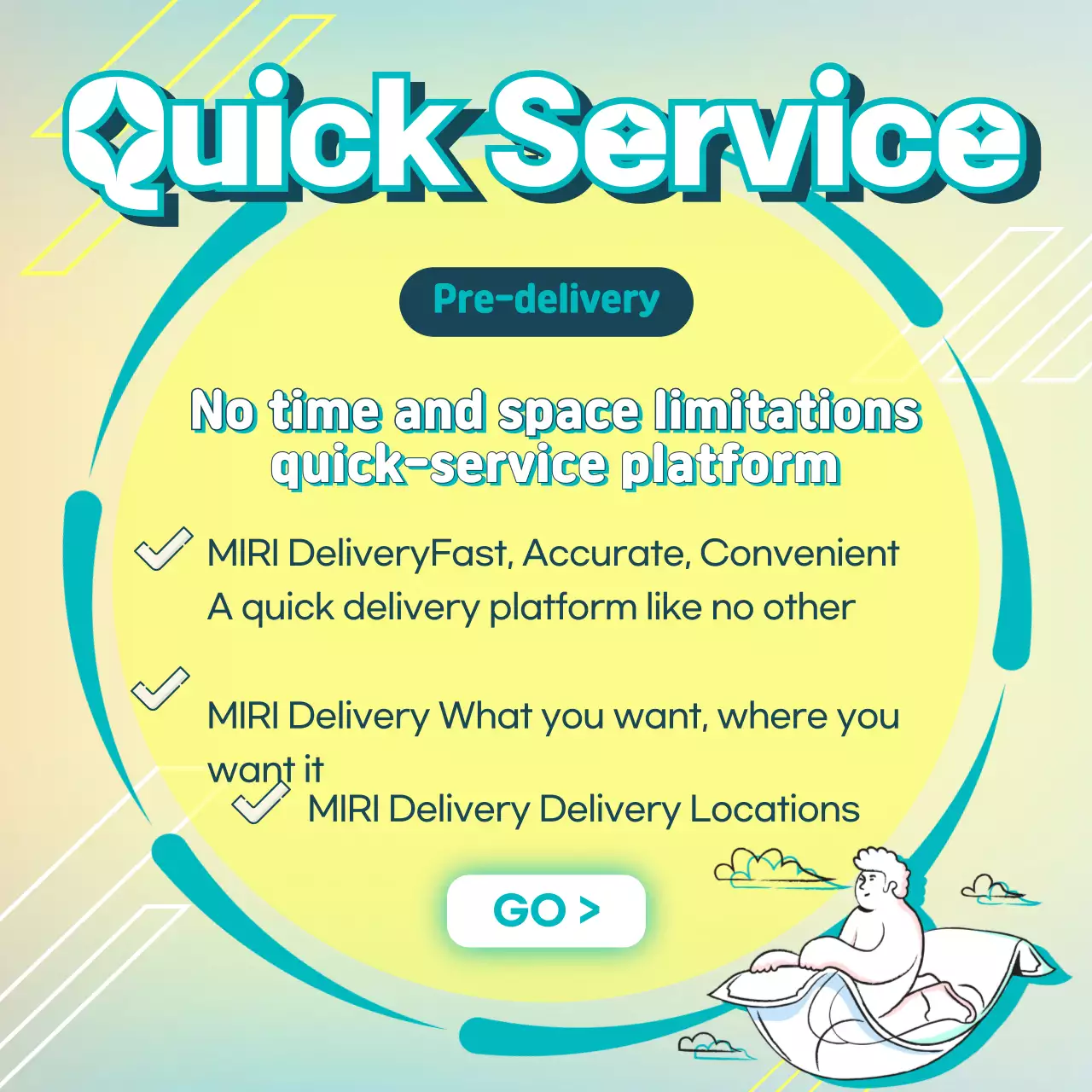 Yellow Modern Delivery Promotion Social Media Post