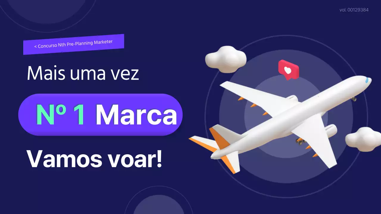 Plano de marketing publicitário ilustrado em 3D em azul (Apresentação)