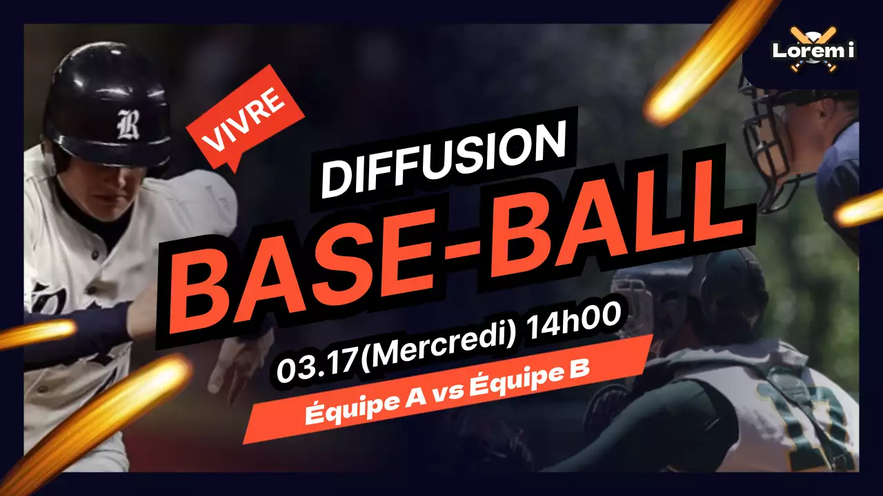 La retransmission en direct du baseball social de Red Point