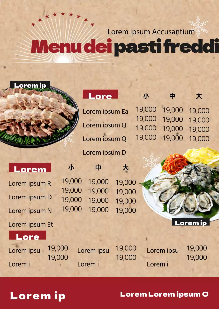 Menu del ristorante Hotpot