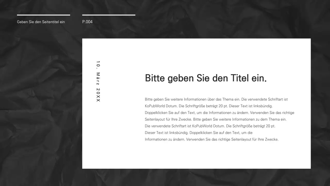 Eine schicke Präsentation