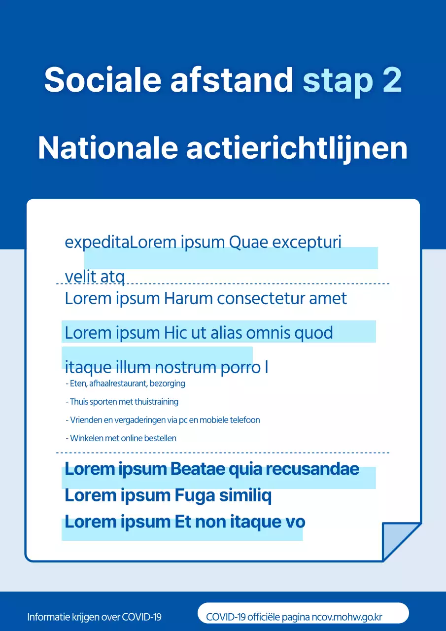 Eenvoudige, opgeruimde vergaderruimte met blauw papier