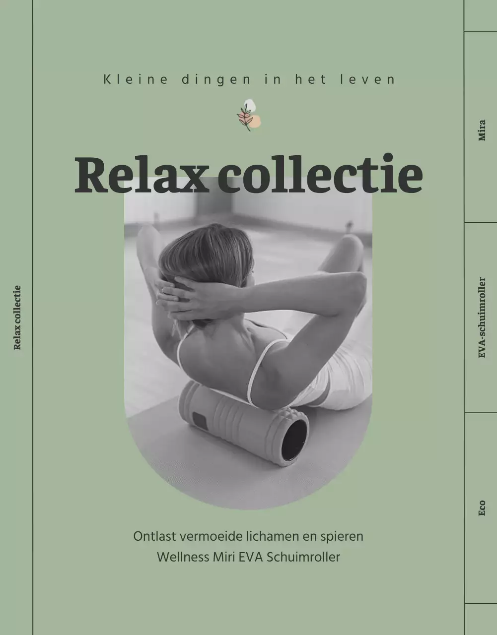 Meer informatie over deze kalmerende, lichtgroene en oranje schuimroller