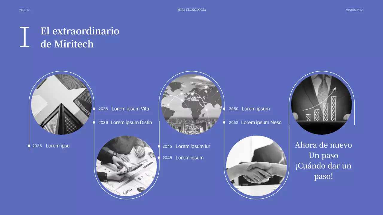 Presentación sencilla de un acontecimiento en azul y gris