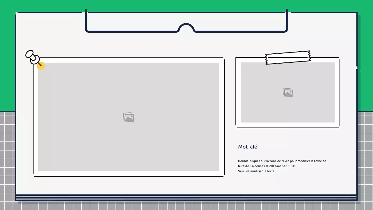 Présentation sur la conception d'icônes mignonnes et basiques en vert et jaune